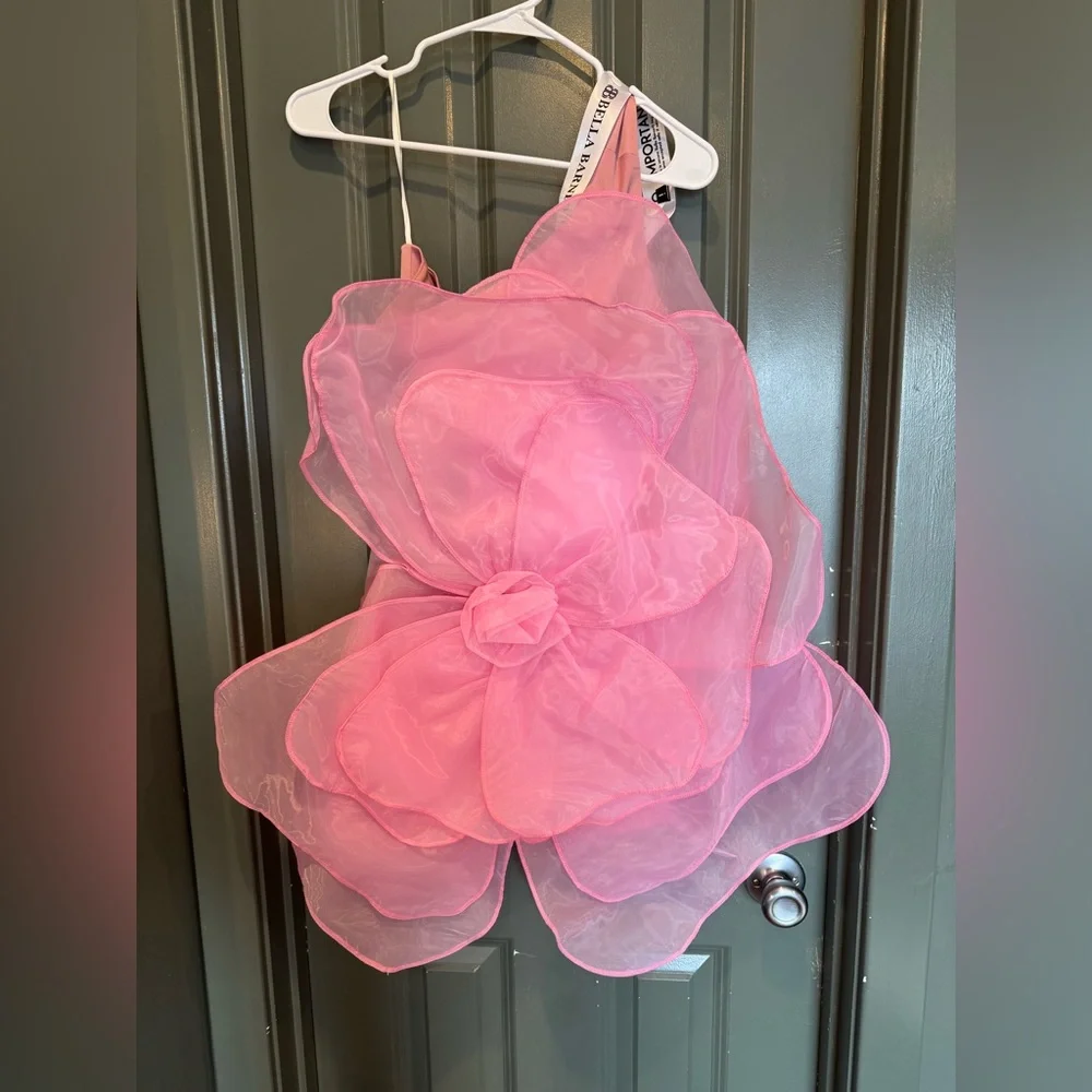 Pink Flower dress Nydia  - Bella Barnett - Picture 3 of 5